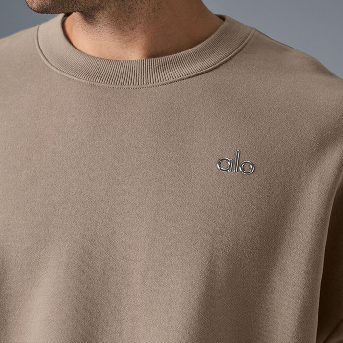 Alo - Unisex Accolade Crew Neck Pullover - Gravel