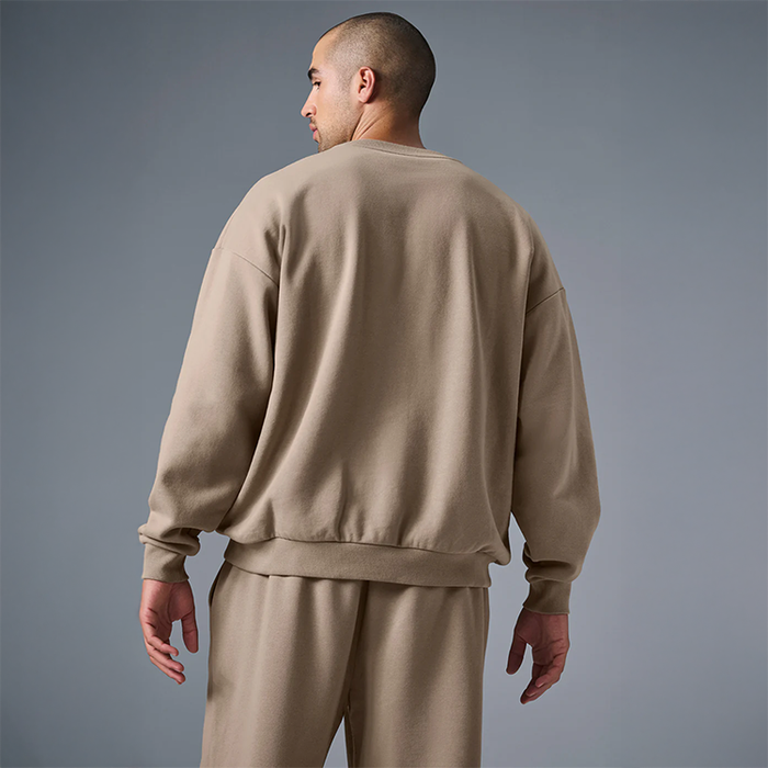 Alo - Unisex Accolade Crew Neck Pullover - Gravel