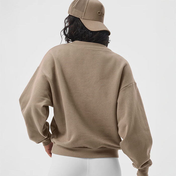 Alo - Unisex Accolade Crew Neck Pullover - Gravel