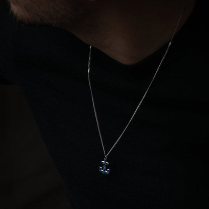 Men's Anchr Halskette Silber