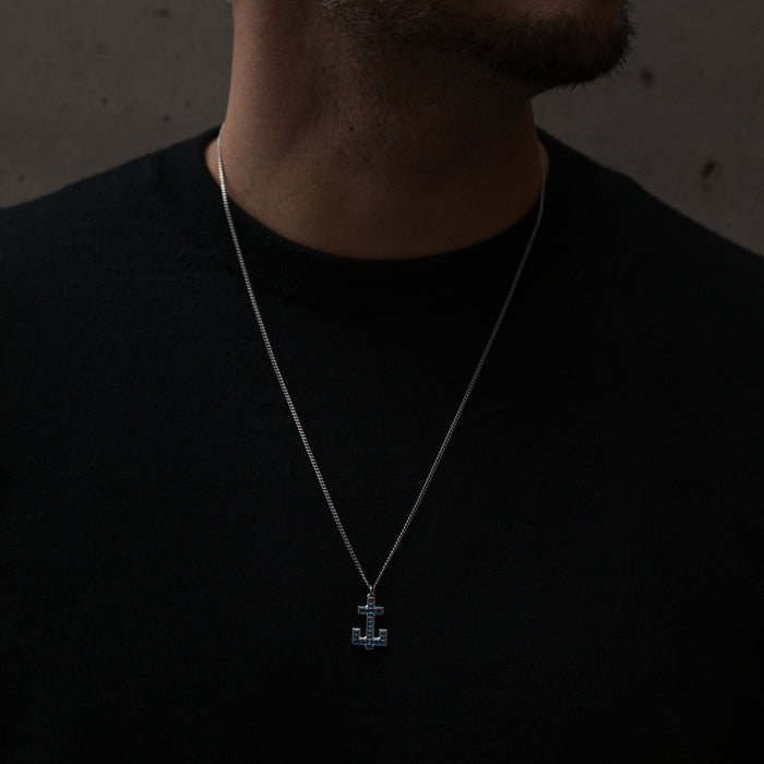 Men's Anchr Halskette Silber