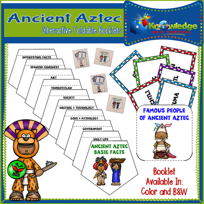 Ancient Aztec Interactive Foldable Booklets