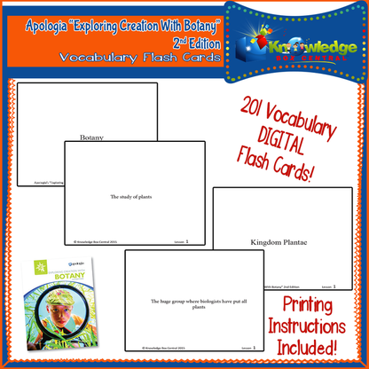Apologia Exploring Creation With Botany 2nd Edition Lapbook Package