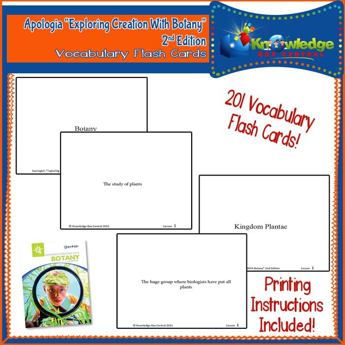 Apologia Exploring Creation With Botany 2nd Edition Lapbook Package
