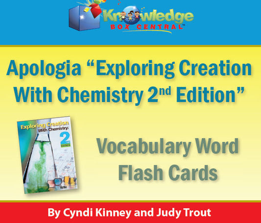 Apologia Exploring Creation With Chemistry Vocabulary Word Flash Cards (2nd Edition) PRINTED