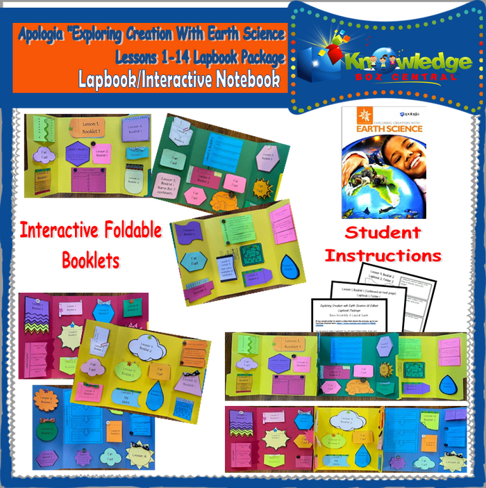 Apologia Exploring Creation with Earth Science Lapbook Package (Lessons 1-14)