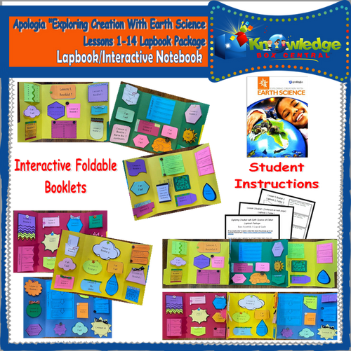 Apologia Exploring Creation with Earth Science Lapbook Package (Lessons 1-14)