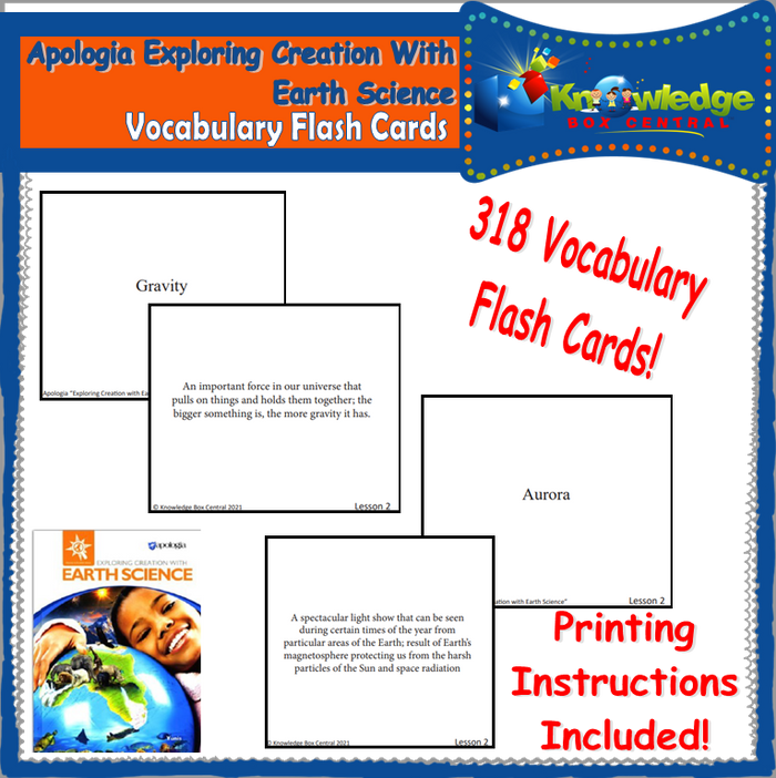 Apologia Exploring Creation with Earth Science Lapbook Package (Lessons 1-14)