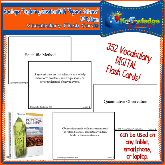 Apologia Physical Science 3rd Edition Lapbook Journal