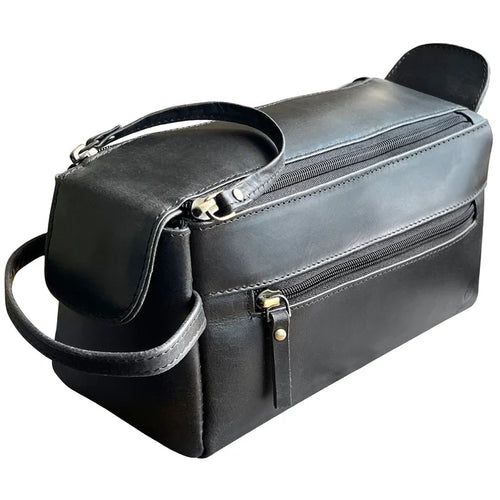 leather toiletry bag