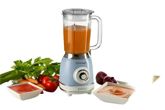 583/05/Ariete Blender 1000W,1.5L,4stainless steel blades,4 speeds+Pulse button,Glass jar,Blue color. 1000 / 1.5L / 3