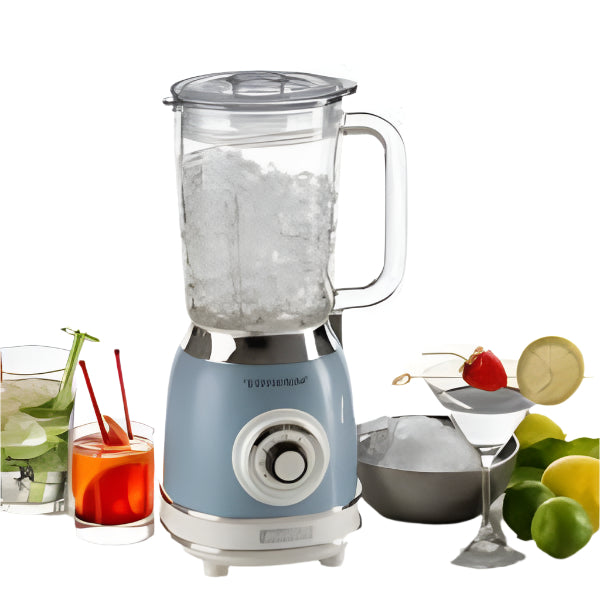 583/05/Ariete Blender 1000W,1.5L,4stainless steel blades,4 speeds+Pulse button,Glass jar,Blue color. 1000 / 1.5L / 3