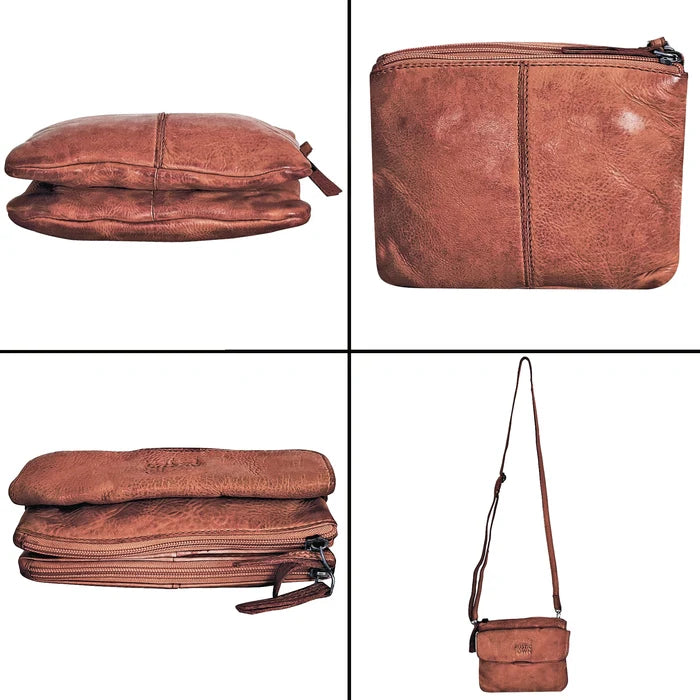brown leather crossbody purse