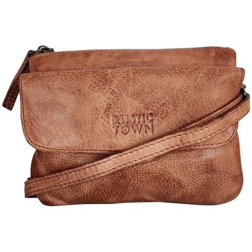 Astra Leather Sling Bag Wristlet Clutch for Women, Cognac