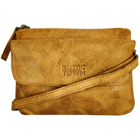 Astra Leather Sling Bag Wristlet Clutch for Women, Yellow