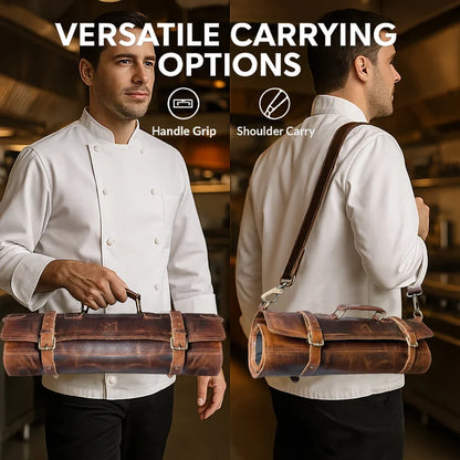 Atlas Koch Knife Roll (Dark Brown)