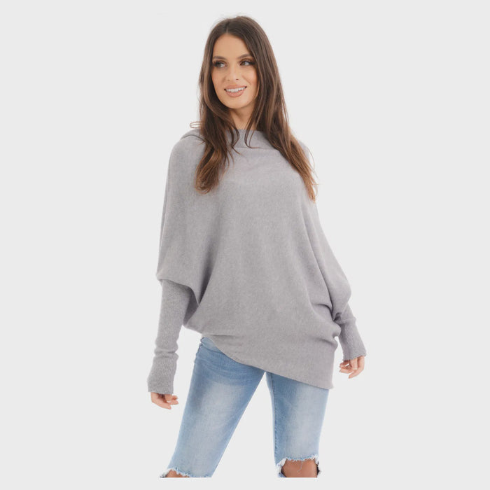 Audrey  Asymmetric Knitted Jumper