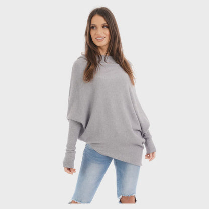 Audrey  Asymmetric Knitted Jumper