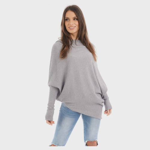 Audrey  Asymmetric Knitted Jumper