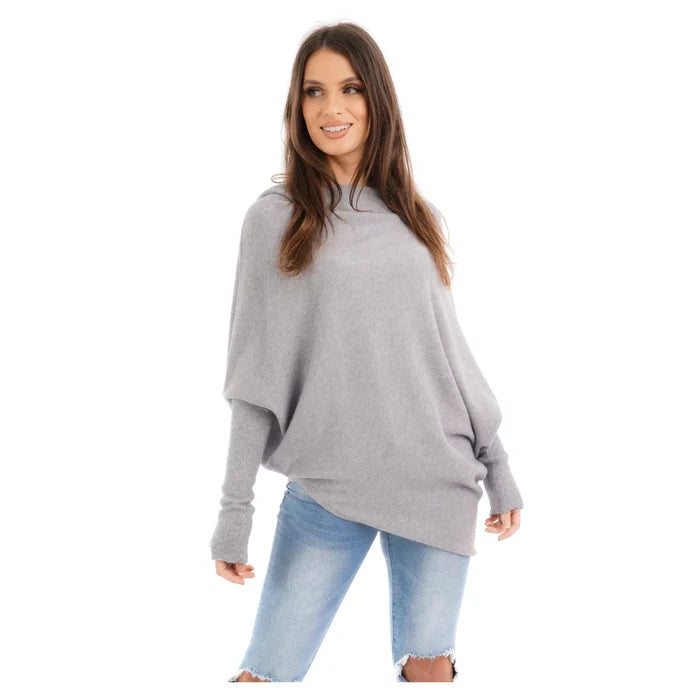 Audrey  Asymmetric Knitted Jumper