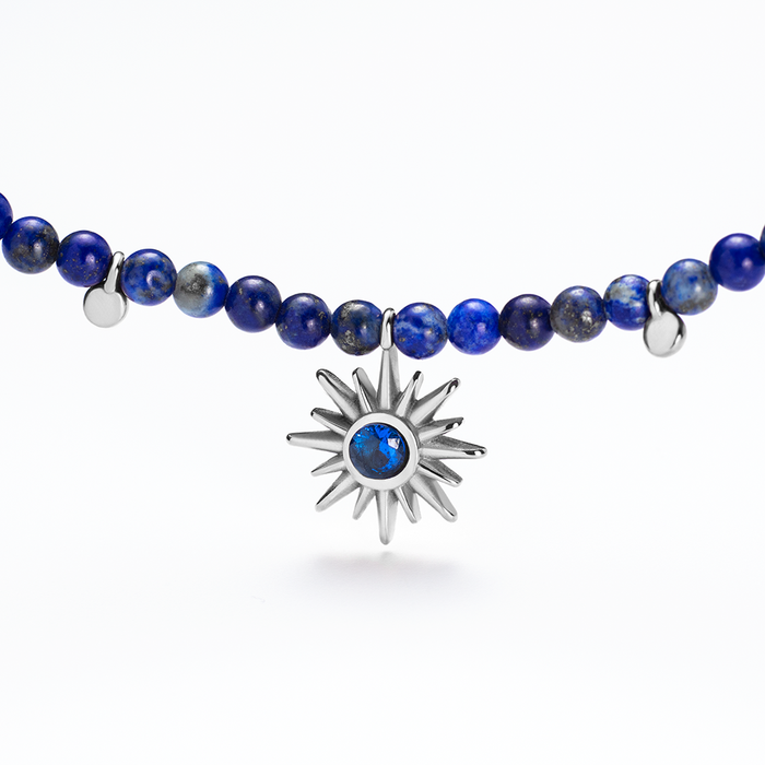Aurora Azure Halskette Silber