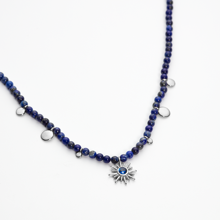 Aurora Azure Halskette Silber