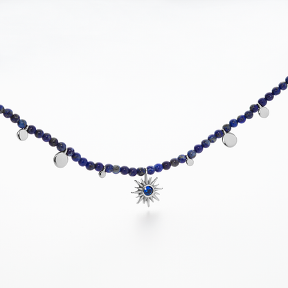 Aurora Azure Halskette Silber