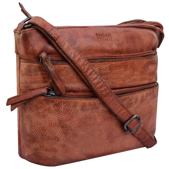 Aurora Leather Crossbody Bag for Women, Brown