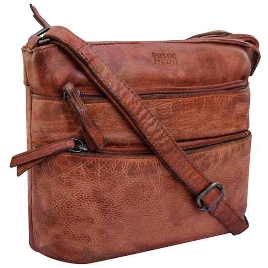 Aurora Leather Crossbody Bag for Women, Brown