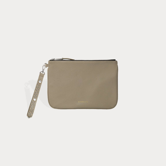 Ava Clutch - Greige/Silver pack Bandolier