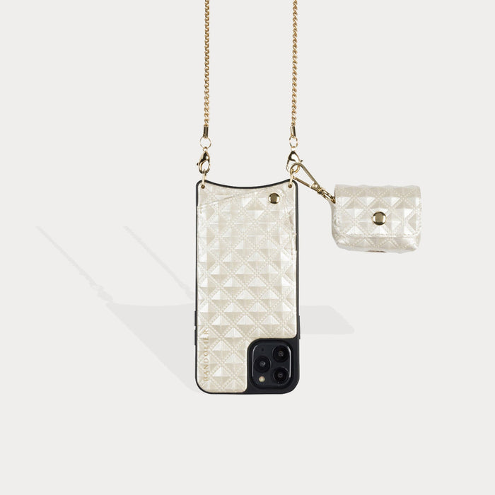 Avery AirPod Clip-On Pouch - Creme/Gold Pouch Pouch