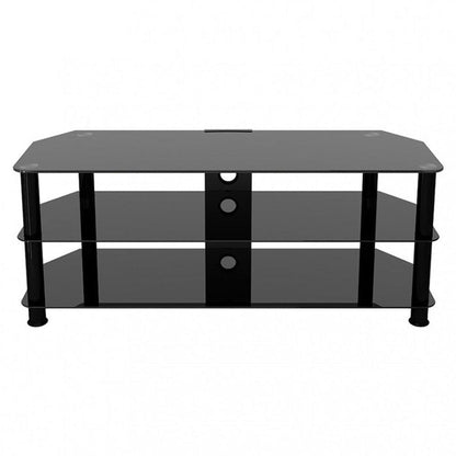AVF Classic Corner Glass TV Stand for Up to 60" TV - Black | SDC1250CMBB from DID Electrical - guaranteed Irish, guaranteed quality service. (6977489535164)