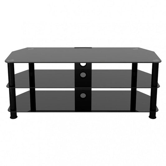 AVF Classic Corner Glass TV Stand for Up to 60" TV - Black | SDC1250CMBB from DID Electrical - guaranteed Irish, guaranteed quality service. (6977489535164)