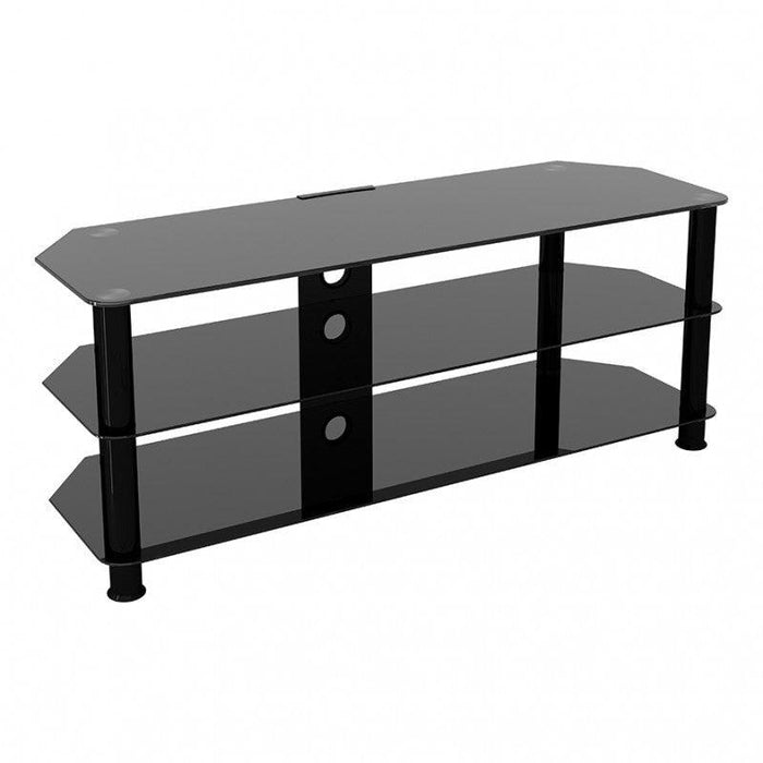 AVF Classic Corner Glass TV Stand for Up to 60" TV - Black | SDC1250CMBB from DID Electrical - guaranteed Irish, guaranteed quality service. (6977489535164)