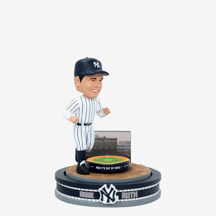 Babe Ruth New York Yankees Home Run Spinner Mini Bobblehead Scene MLB