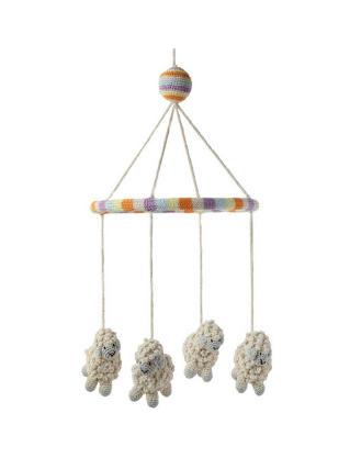 Baby Sheep Mobile, Handmade, Support Fair Trade for Artisans - Give Back Goods