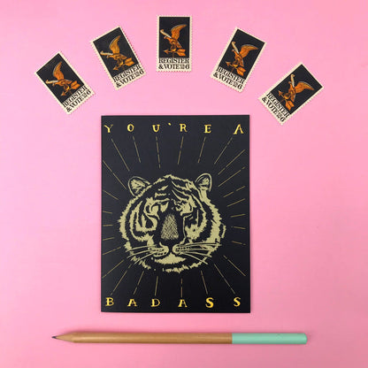 Badass Tiger Card — Encouragement Card