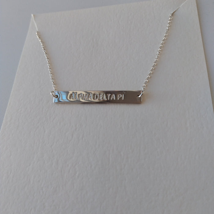 Bar Necklace - Alpha Delta Pi