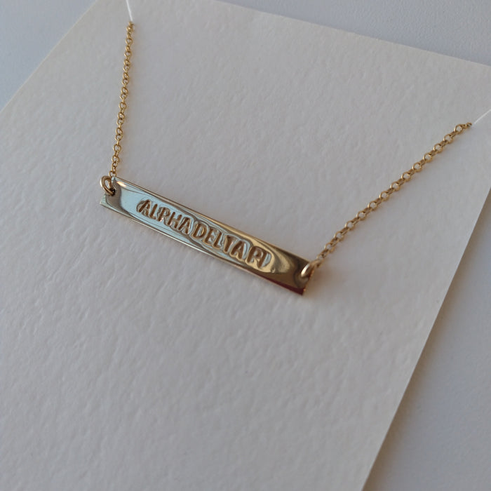 Bar Necklace - Alpha Delta Pi