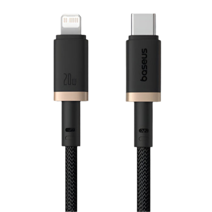 Baseus Dura Series USB-C to Lightning Fast Charging Cable 20W 1m — Black/Gold