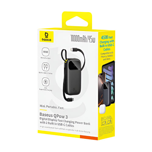 Baseus QPow 3 power bank packaging on a white background