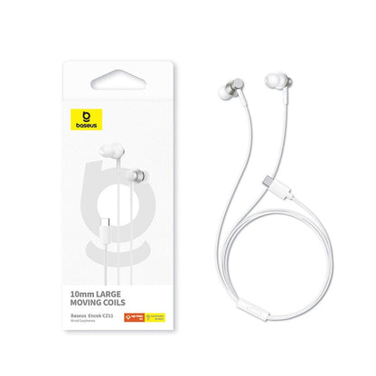 Baseus Enock Wired Earphones, White