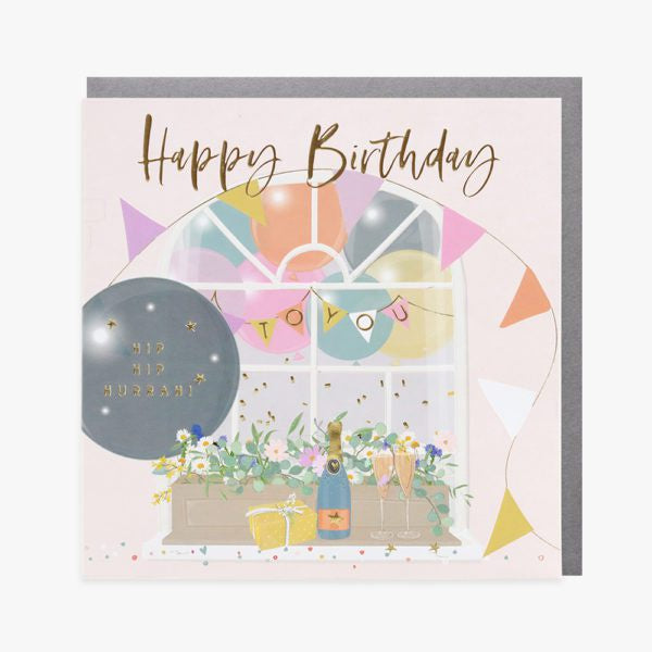 Belly Button Hip Hip Hurrah Birthday Greetings Card