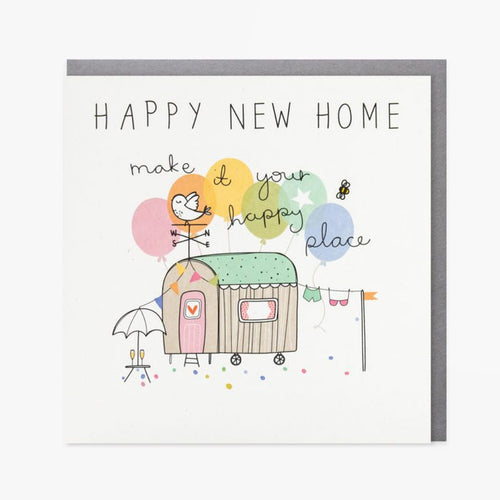 Belly Button New Home Happy Place Greetings Card