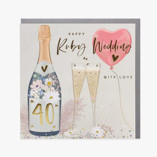 Belly Button Ruby Wedding Greetings Card