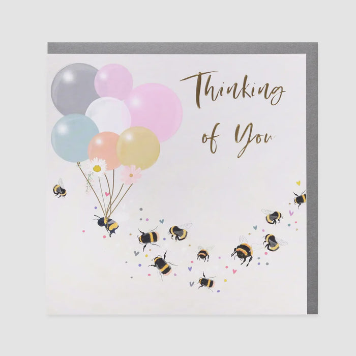 Belly Button Thinking of You Bees  Greetings Card