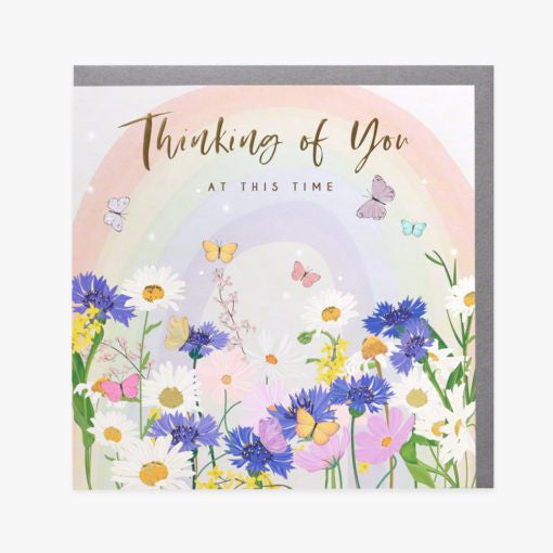 Belly Button Thinking Of You  Flowers Greetings Card