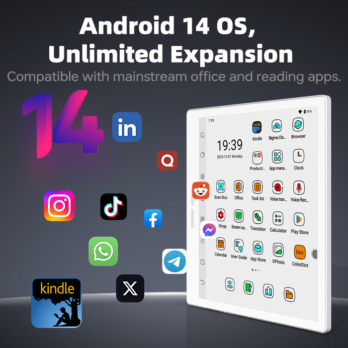 Bigme B751C S--Upgraded 7inch color ereder with Android 14 OS Android 14 ereader B751C B751C S Bigme B751C Bigme B751C S E-reader ebook reader Morden remarkable Eink Tablet for digital reading