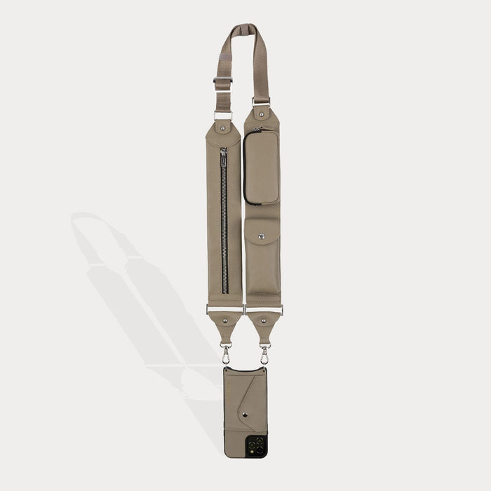Billie Utility Crossbody with Case - Greige/Silver Bandolier Bandolier