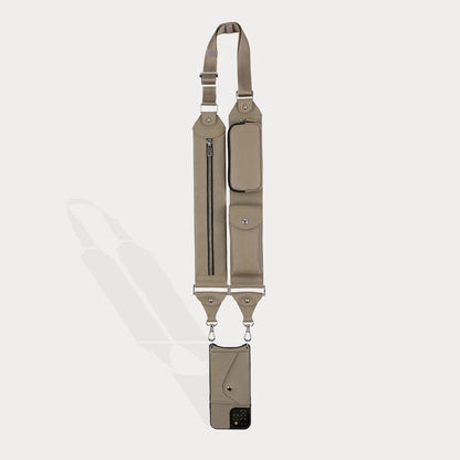 Billie Utility Crossbody with Case - Greige/Silver Bandolier Bandolier